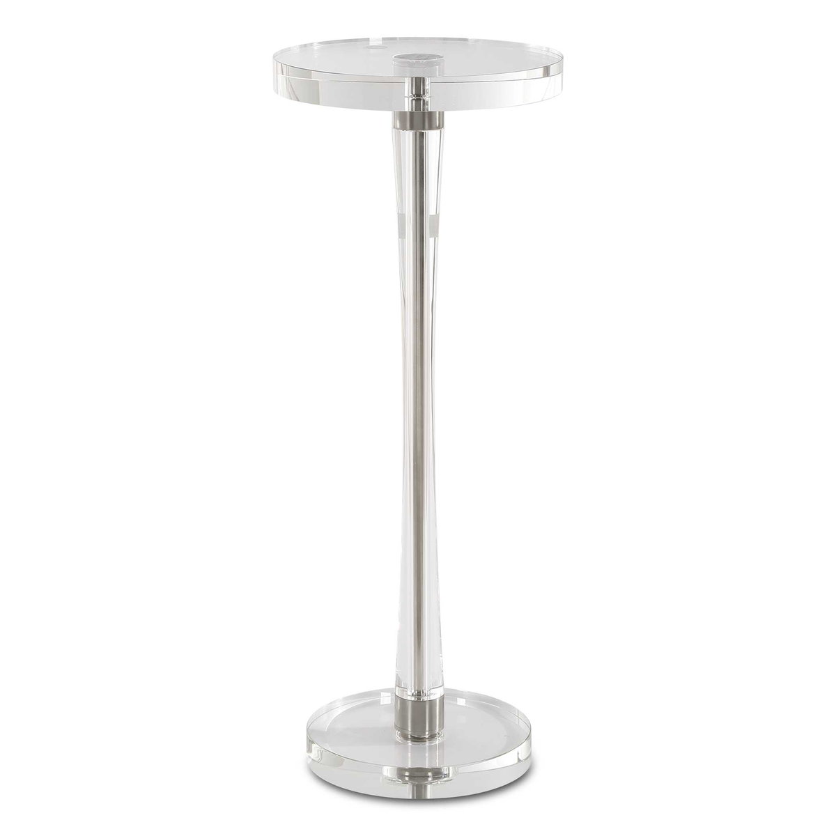 Pria Crystal Drink Table, Side & End Table by Uttermost, 8.62" width x 22" height x 8.62" depth View 1
