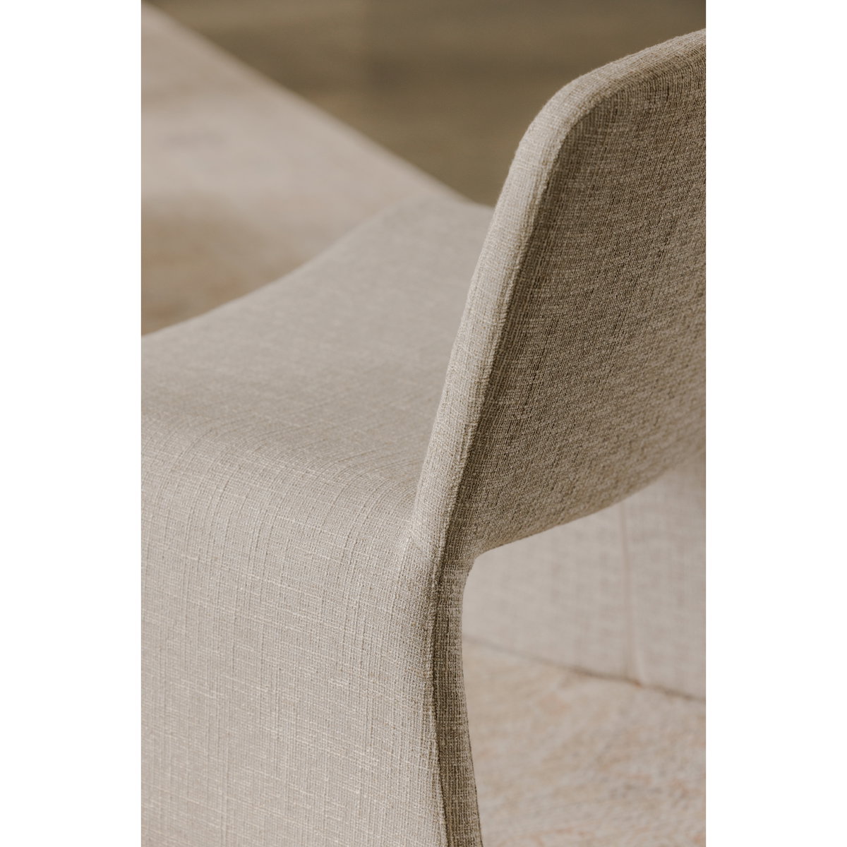 Ella Accent Chair Heather Beige, by Moe's Home, 30" width x 34" height x 22.5" depth View 8