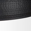 Karina 36' Round Matte Black Hammered Metal Dome Pendant Light, by Mercana, 36" length x 36" width x 21" height thumbnail 7