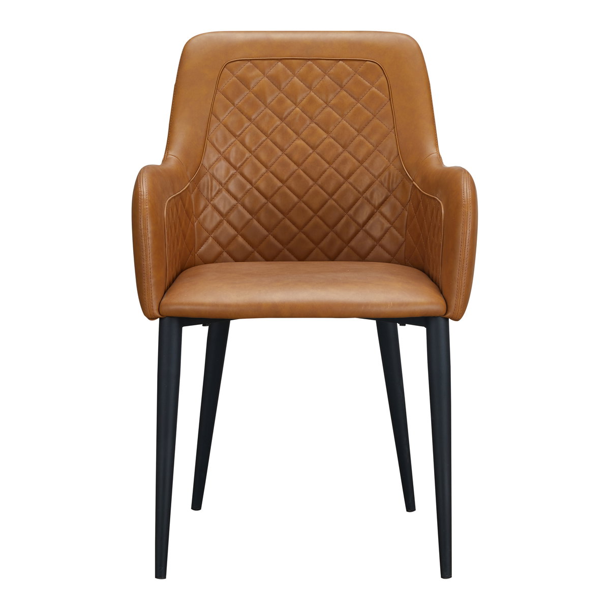 Cantata Dining Chair Tawny Vegan Leather - Set Of Two, by Moe's Home, 22" width x 34.6" height x 23" depth View 4