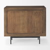 Grace  Medium Brown Wood with Black Metal Frame 3 Drawer Accent Cabinet, Cabinets & Chest by Mercana, 35.5" length x 18" width x 31" height thumbnail 7