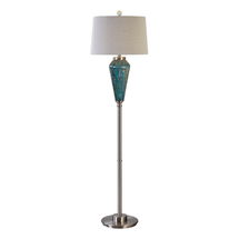 Online Designer Combined Living/Dining Almanzora Blue Glass Floor Lamp