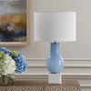Clear Sky Blue Glass Table Lamp, by Uttermost, 16" width x 28" height x 16" depth thumbnail 4
