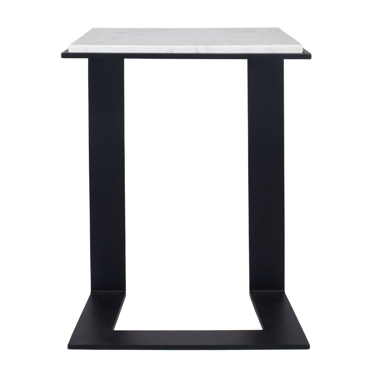 Kenora White Marble Accent Table, Furniture by Uttermost, 18" width x 22.5" height x 11.75" depth View 5