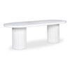 Eris Outdoor Dining Table White, Outdoor Table by Moe's Home, 7'2.5" width x 2'6" height x 2'11.5" depth thumbnail 2