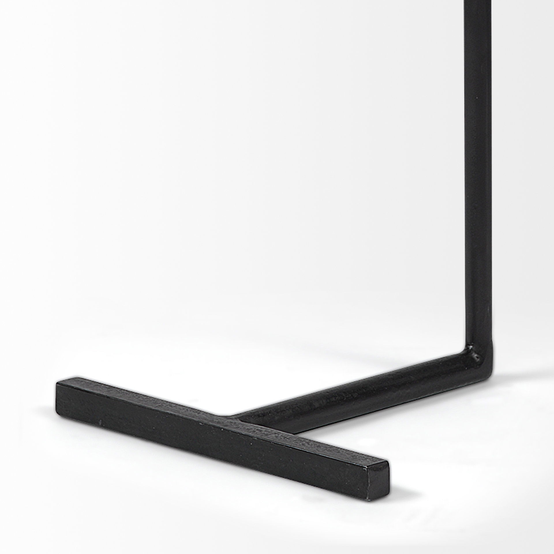 Ballatine 15L x 15W x 27H Brown Wood Round Top with Black Metal Base Accent Table large image 