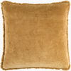Washed Cotton Velvet Accent Pillow, Decorative Pillow by Surya, 18" length x 18" width thumbnail