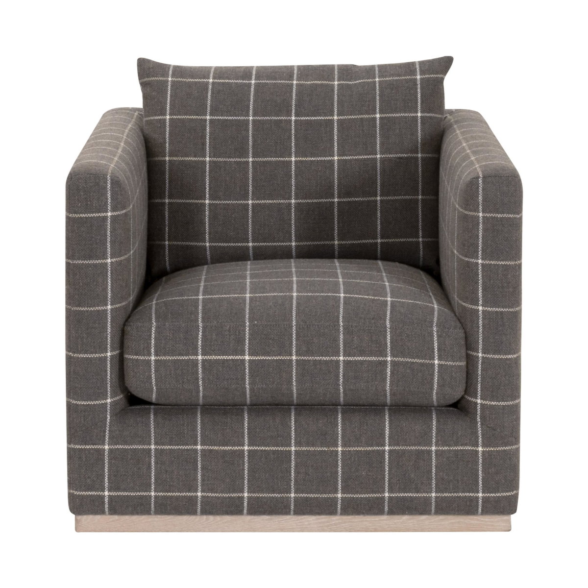 Siena Plinth Base Swivel Club Chair, Accent Chair by Essentials for Living, 33" width x 35" height x 35" depth View 1