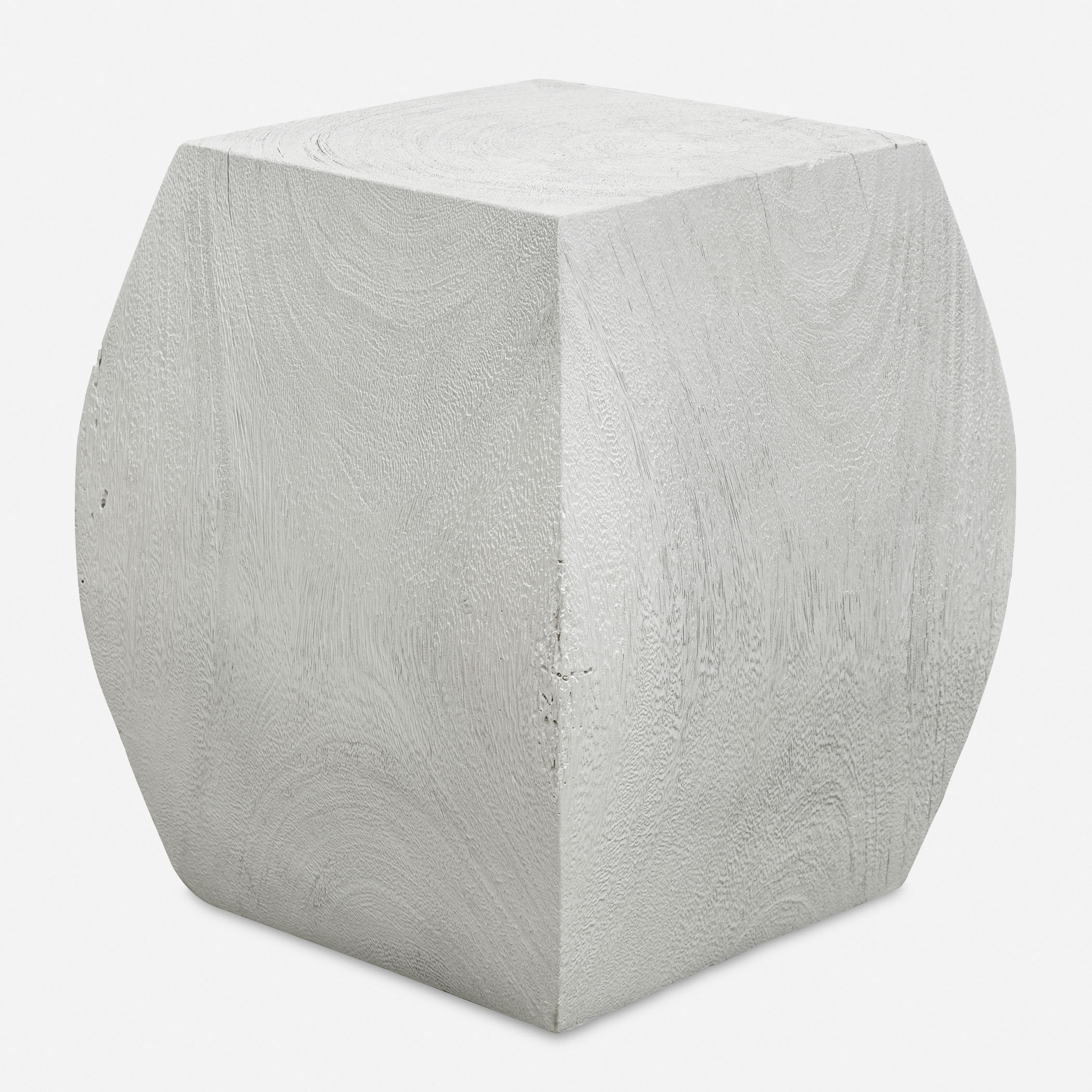 Grove Ivory Wooden Accent Stool large image 