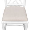 Brighton Bamboo Side Chair, White, Dining Chair by Sarreid, 17" length x 22" width x 39" height thumbnail 5
