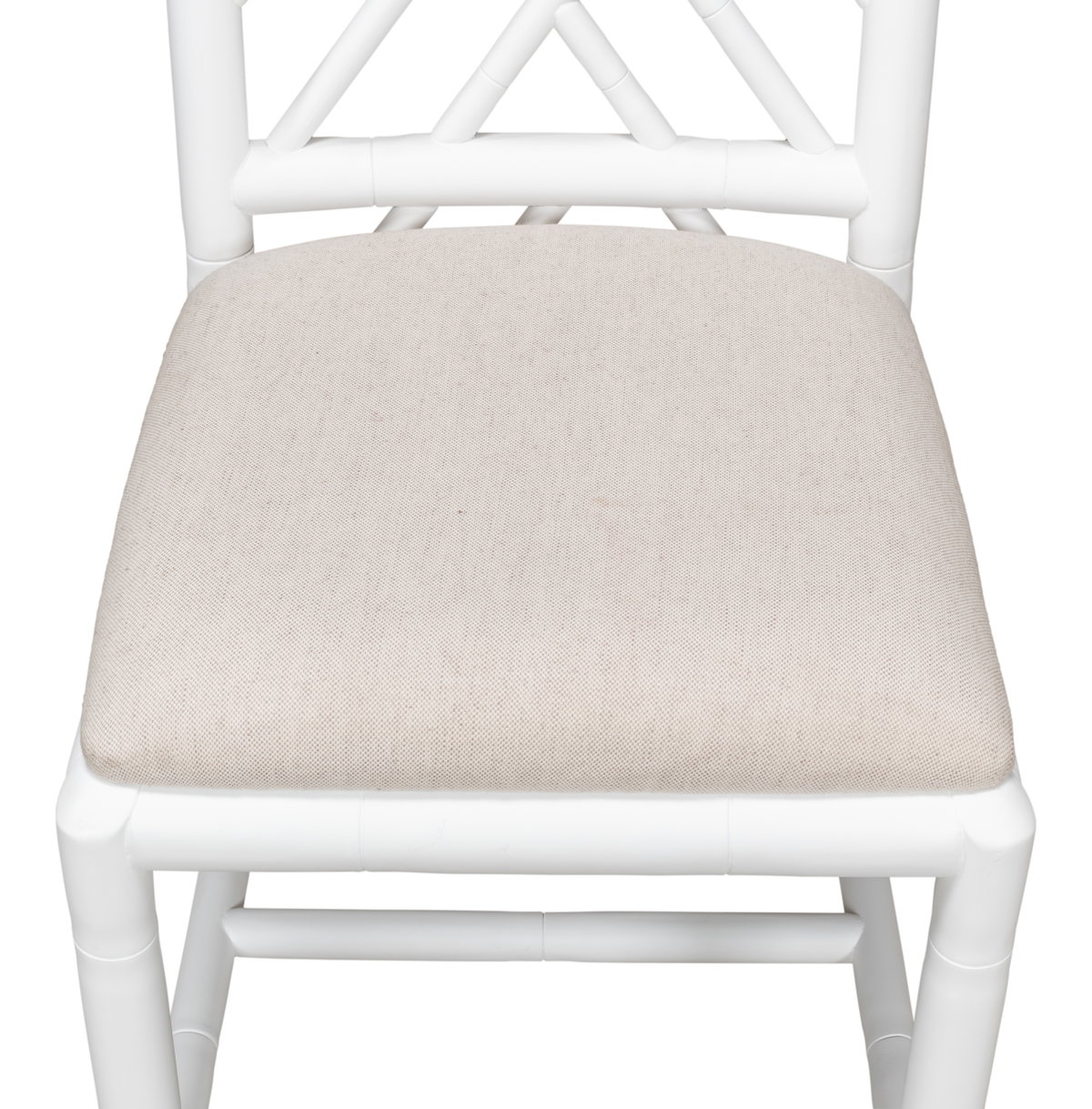 Brighton Bamboo Side Chair  White, by Sarreid, 1'10" length x 1'5" width x 3'3" height View 5
