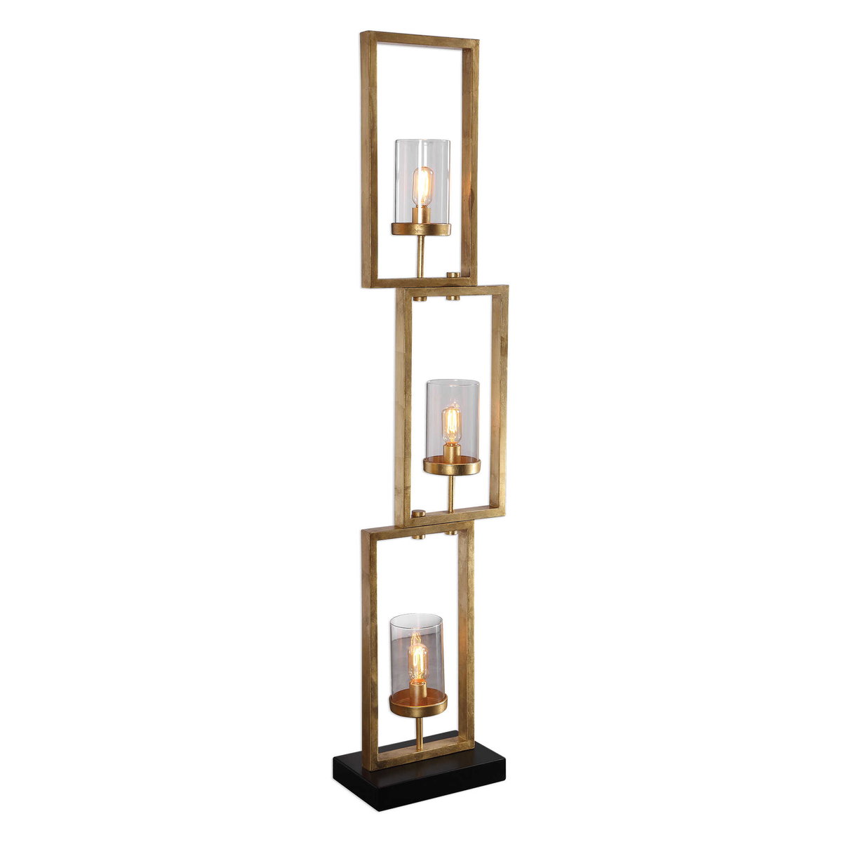 Cielo Staggered Rectangles Floor Lamp, by Uttermost, 1'2" width x 5'4.25" height x 8" depth View 1