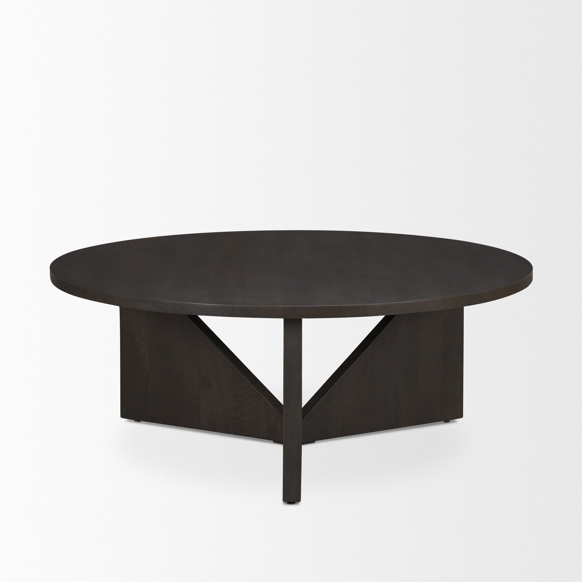 Tarro Brown Wood with Triangle Legs Coffee Table large image 