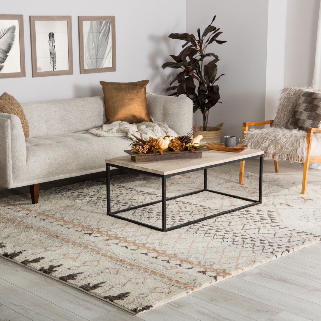 Gisela Hand-Knotted Ivory Area Rug large image 