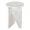 Grace Accent Table White Marble thumbnail 2