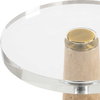 Niari Travertine Drink Table, Side & End Table by Uttermost, 9" width x 24" height x 9" depth thumbnail 4