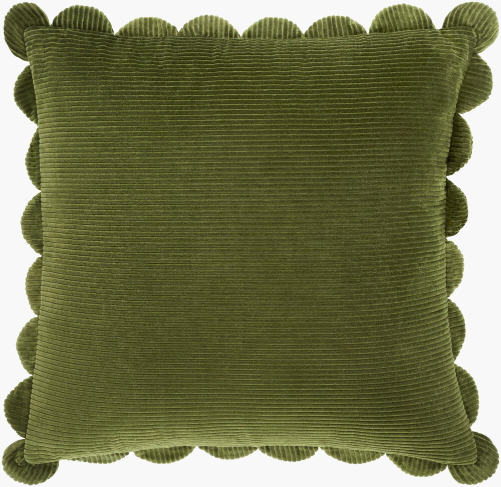 Corduroy Quarters Accent Pillow Down, Decorative Pillow by Surya, 20" length x 20" width
