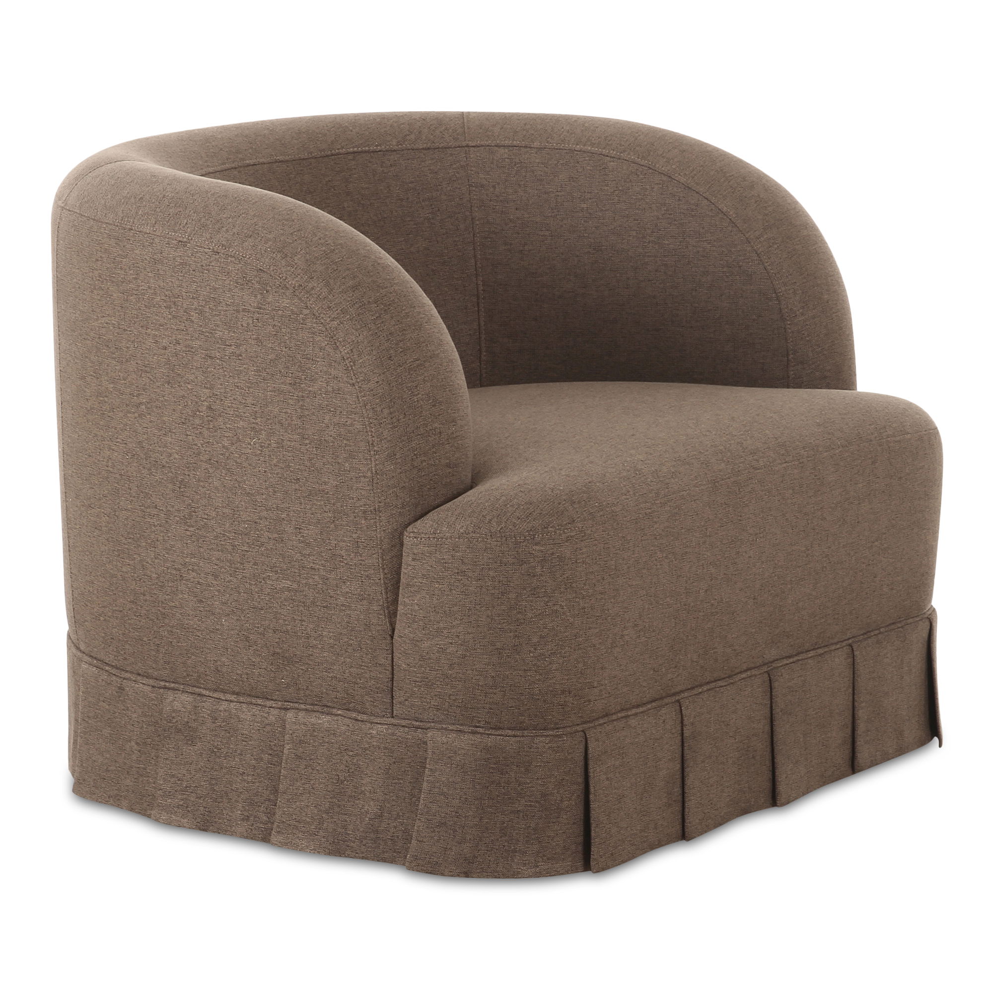 Maren Swivel Chair Brown, Accent Chair by Moe's Home, 32" width x 26.5" height x 30" depth View 2