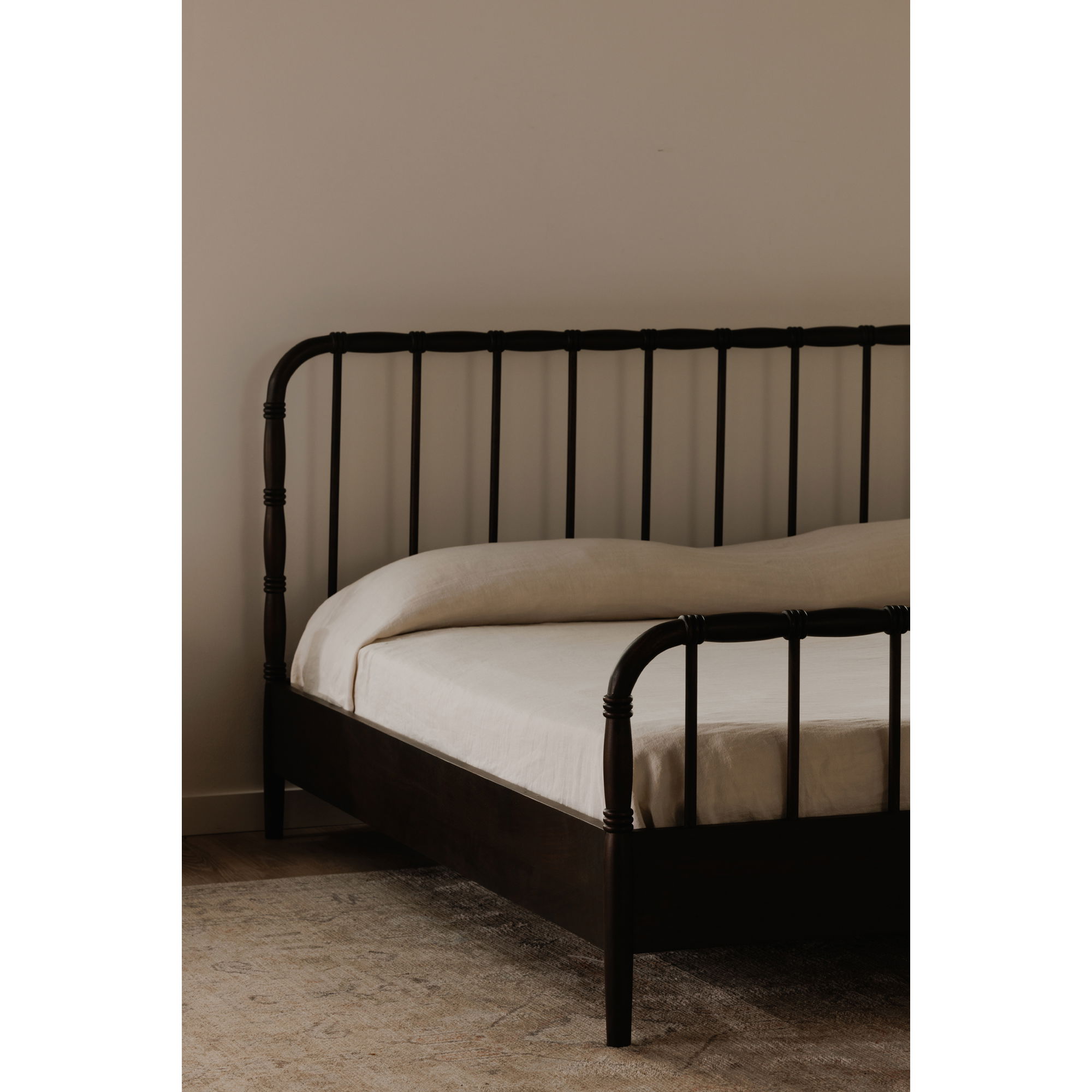 Vivian King Bed Dark Brownn, by Moe's Home, 79" width x 45" height x 84.45" depth View 13