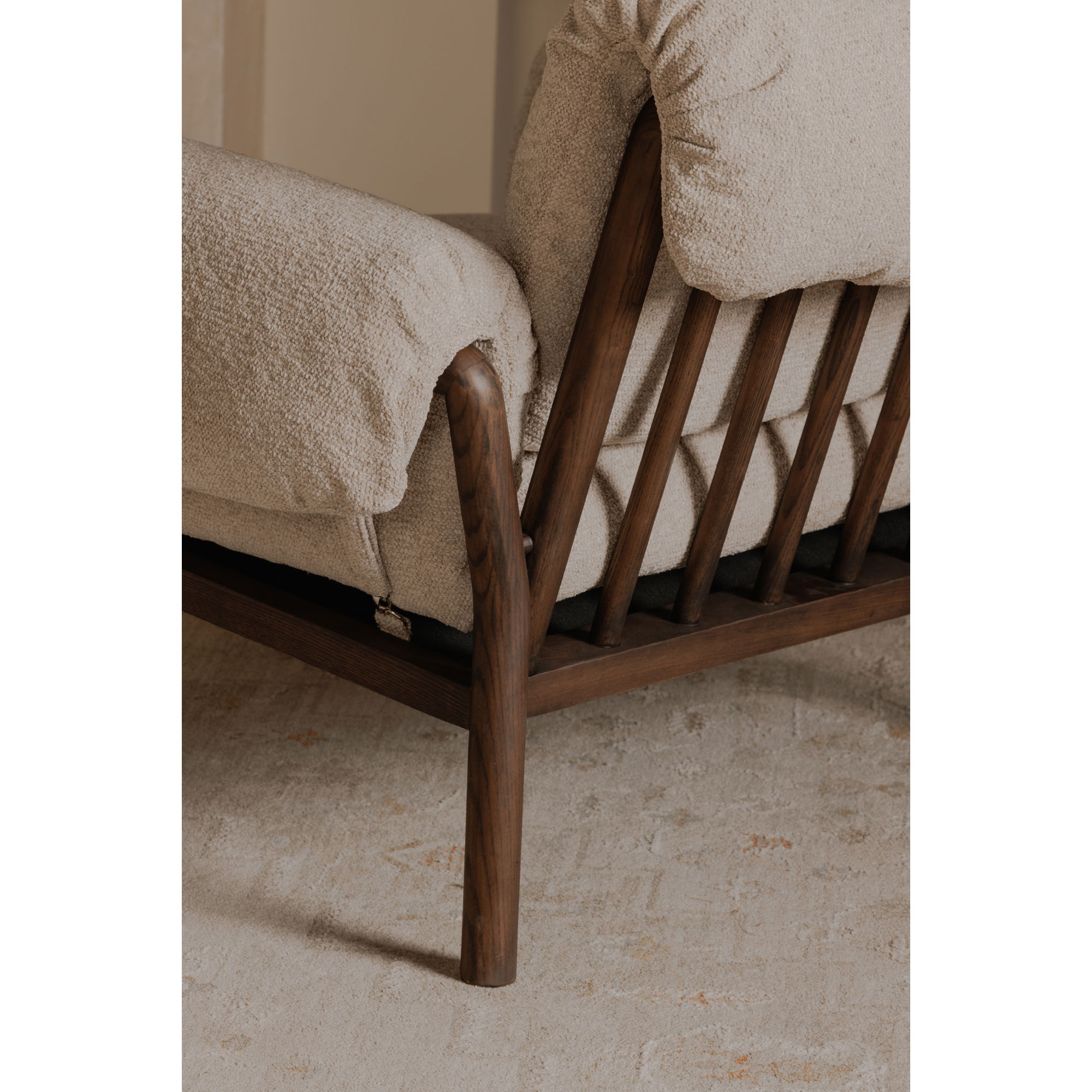 Cardero Lounge Chair Beige, Accent Chair by Moe's Home, 44.5" width x 31.5" height x 39" depth View 7