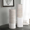 Angelou White Vases Set/2, by Uttermost, 5" width x 18.25" height x 5" depth thumbnail 4