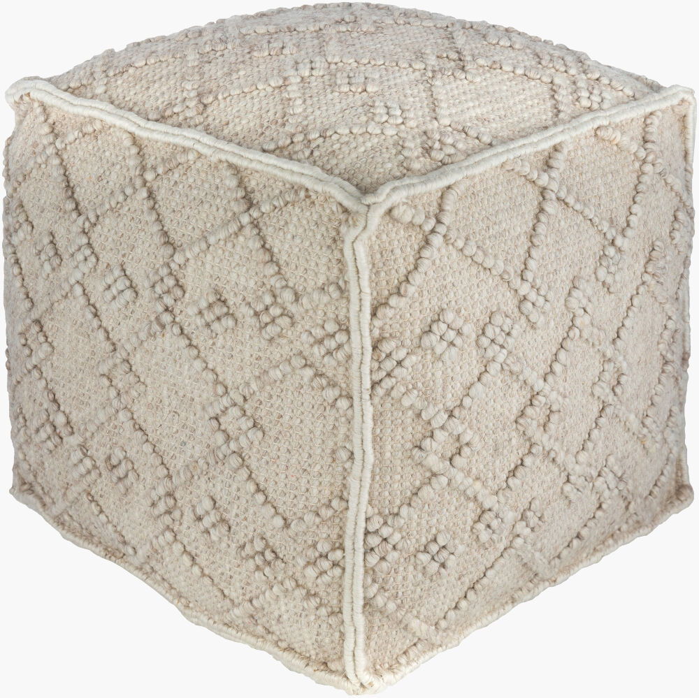 Hygge Pouf, Ottoman by Surya, 18" width x 18" height