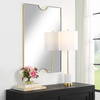 Ticket Gold Vanity Mirror, by Uttermost, 1'11.75" width x 2'11.5" height x 1.12" depth thumbnail 2