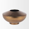 Quiana Large Gold Metal Vase, by Mercana, 10.5" length x 10.5" width x 6" height thumbnail 5