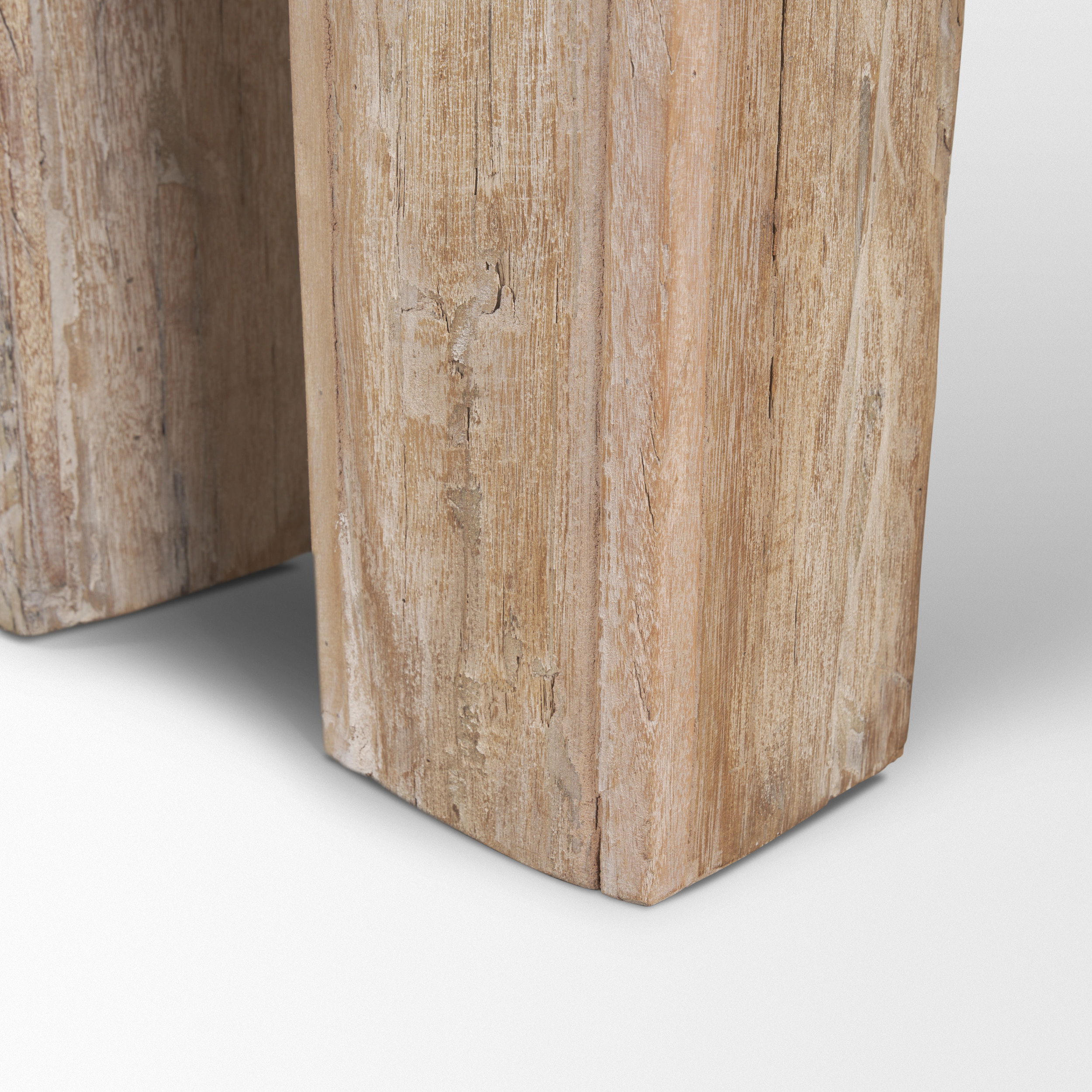 McArthur Whitewash Reclaimed Wood Console Table, by Mercana, 55" length x 16" width x 30" height View 11