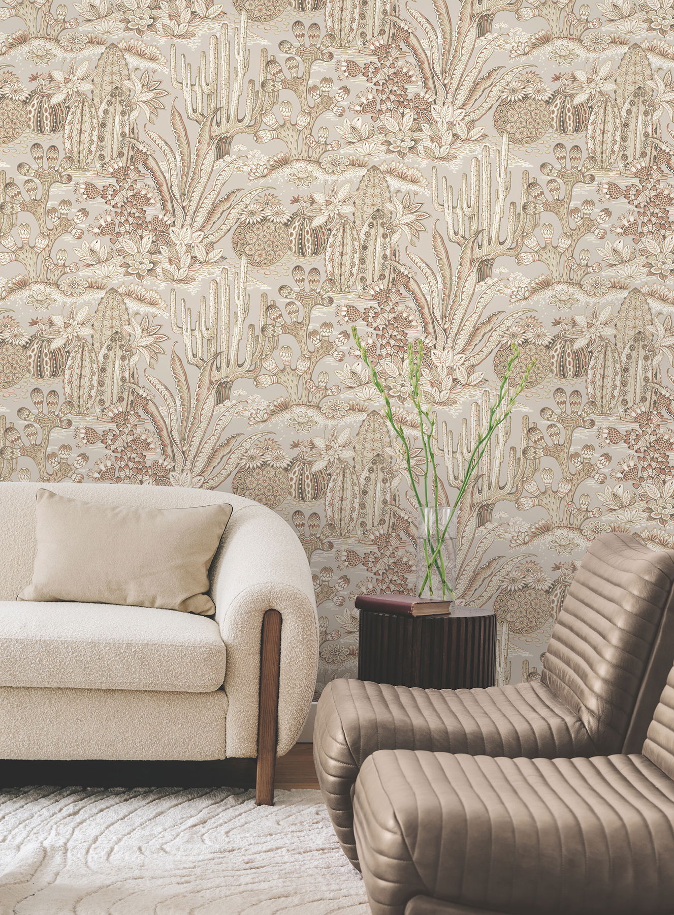 Lotus Land Cacti Baked Clay Wallpaper large image 