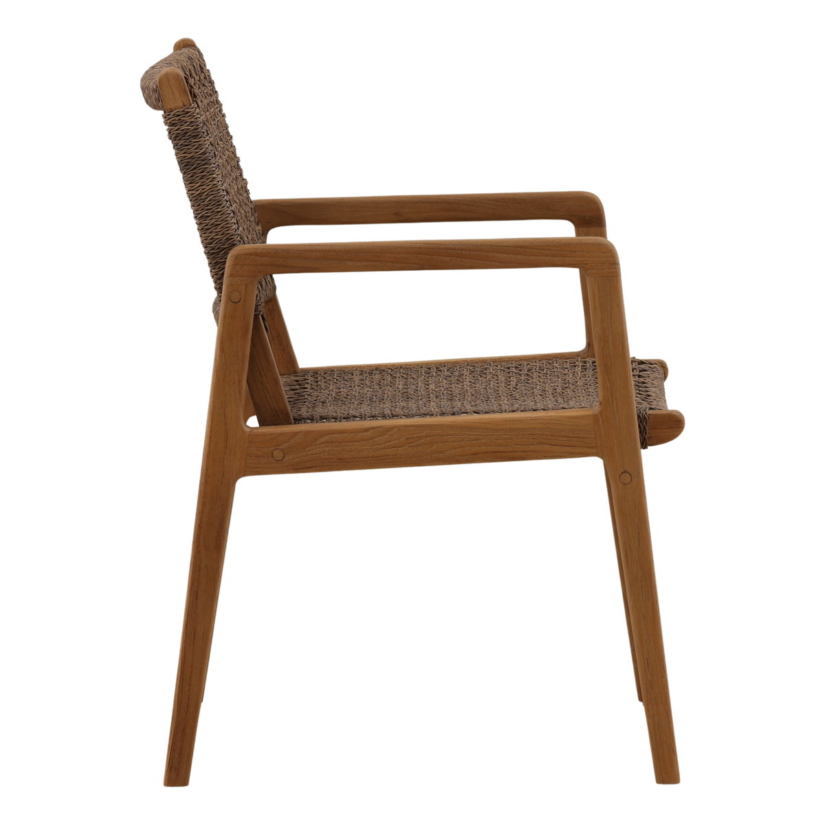 Camilla Outdoor Dining Chair Set of 2 Light Brown, by Dovetail, 22.12" width x 33.5" height x 25.39" depth View 3