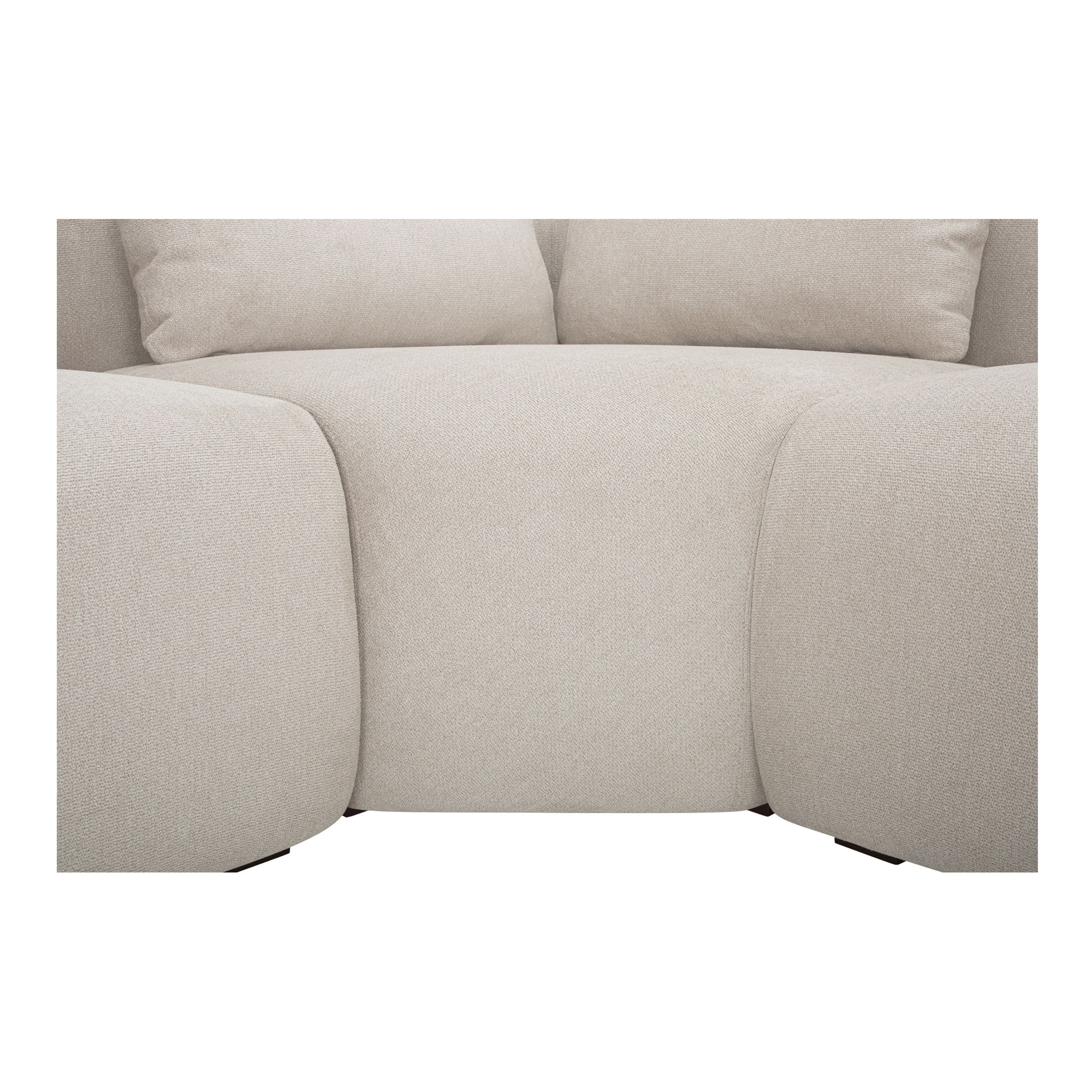 Amelia Classic L-shaped Modular Left Sectional Warm White large image 