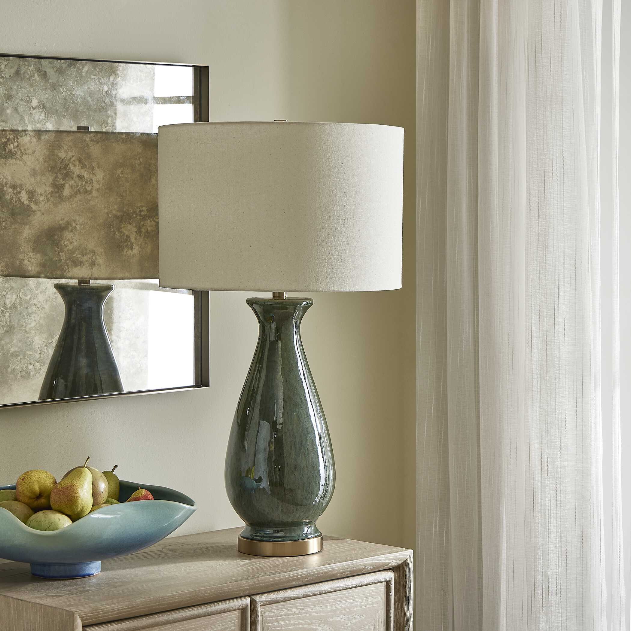 Colestin Deep Green Table Lamp large image 