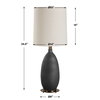 Bower Matt Black Table Lamp, by Uttermost, 14" width x 34.5" height x 14" depth thumbnail 3