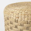 Michelle  Light Brown Woven Seagrass Round Pouf, Ottoman by Mercana, 17.72" length x 17.72" width x 17.72" height thumbnail 5