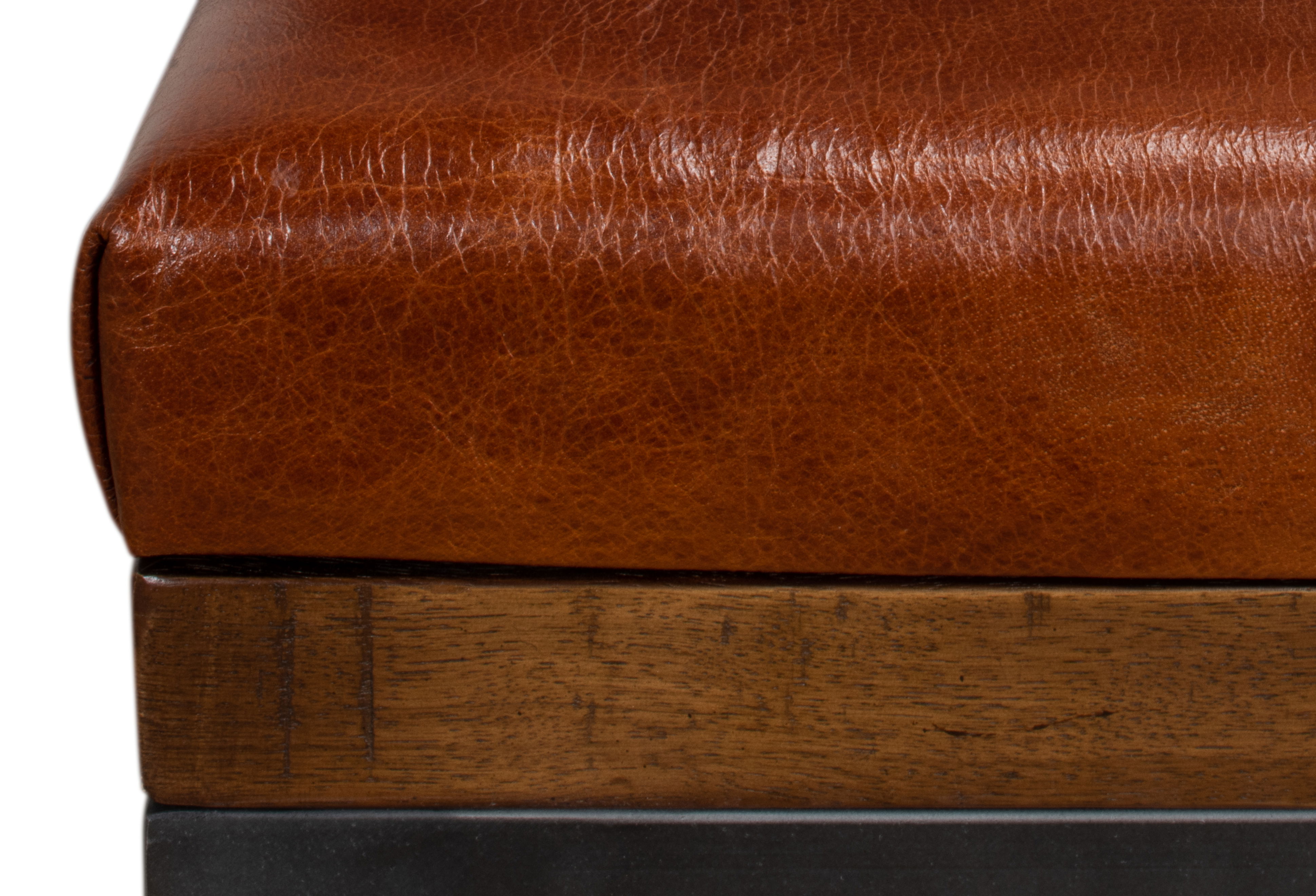 *Leather Cushion Bench large image 