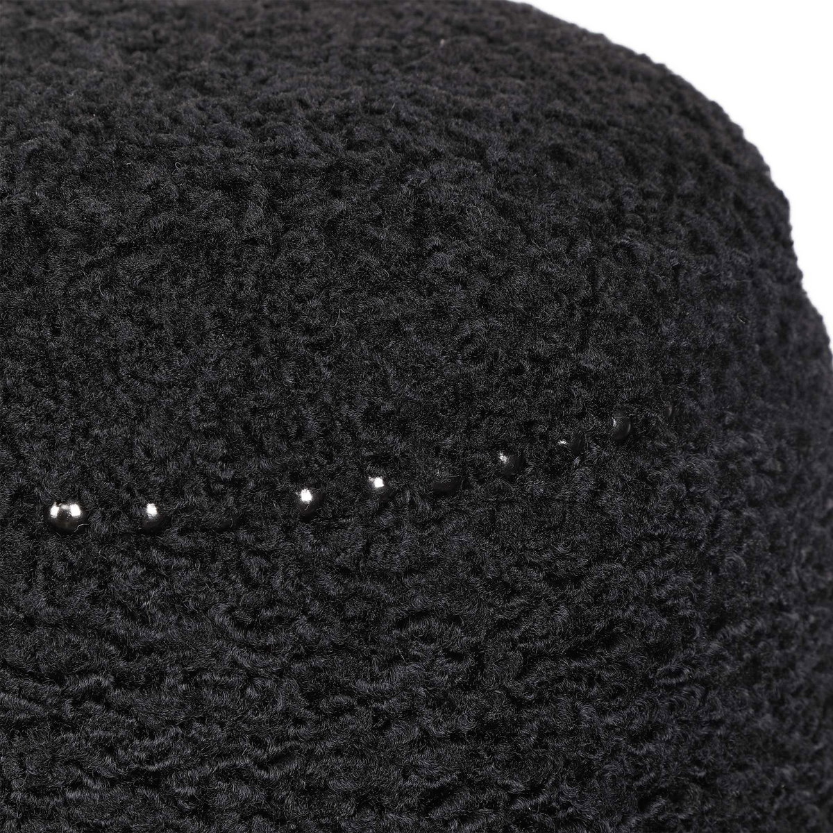 Gumdrop Black Ottoman, by Uttermost, 18" width x 17" height x 18" depth View 4