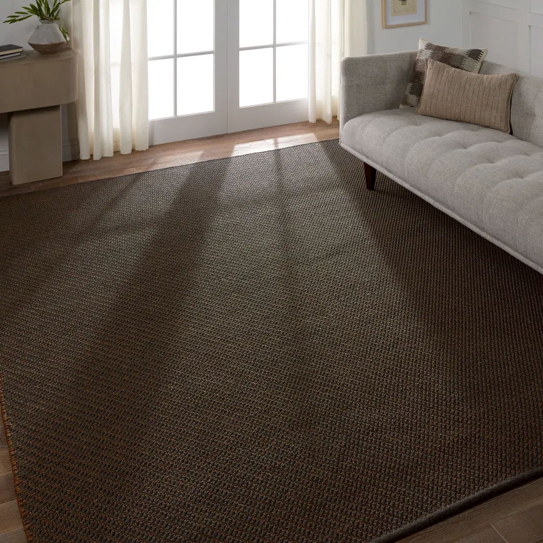 Sena Handmade Indoor/Outdoor Solid Black/ Dark Brown large image 