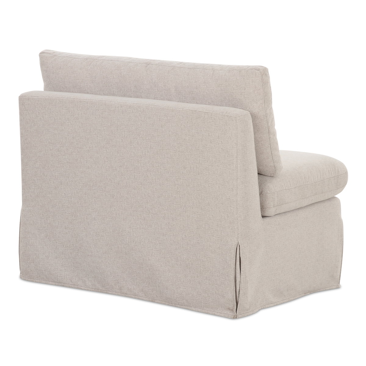 Fable Slipcover Dining Chair And Half Beige, Accent Chair by Moe's Home, 39" width x 31.75" height x 28.5" depth View 3
