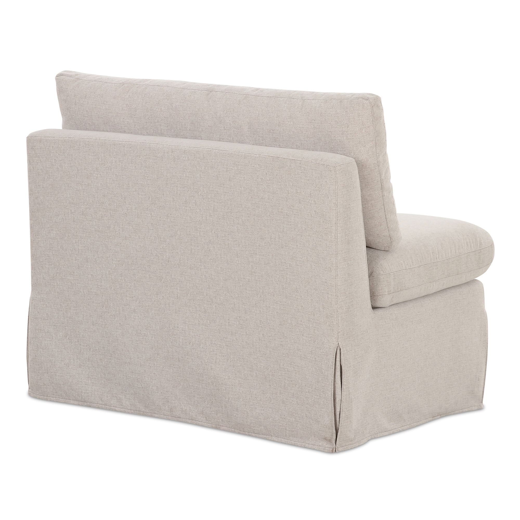 Fable Slipcover Dining Chair And Half Beige large image 
