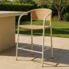 Zola Outdoor Bar Stool Natural, Outdoor Chair by Moe's Home, 2' width x 3'6.6" height x 1'11" depth thumbnail 7