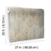 Leaf Concerto Warm Taupe Peel & Stick Wallpaper thumbnail 3