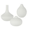 Apothecary Satin White Vases Set/3, Decorative by Uttermost, 9.75" width x 12" height x 9.75" depth thumbnail 1