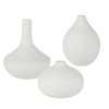 Apothecary Satin White Vases Set/3, by Uttermost, 9.75" width x 12" height x 9.75" depth thumbnail 1