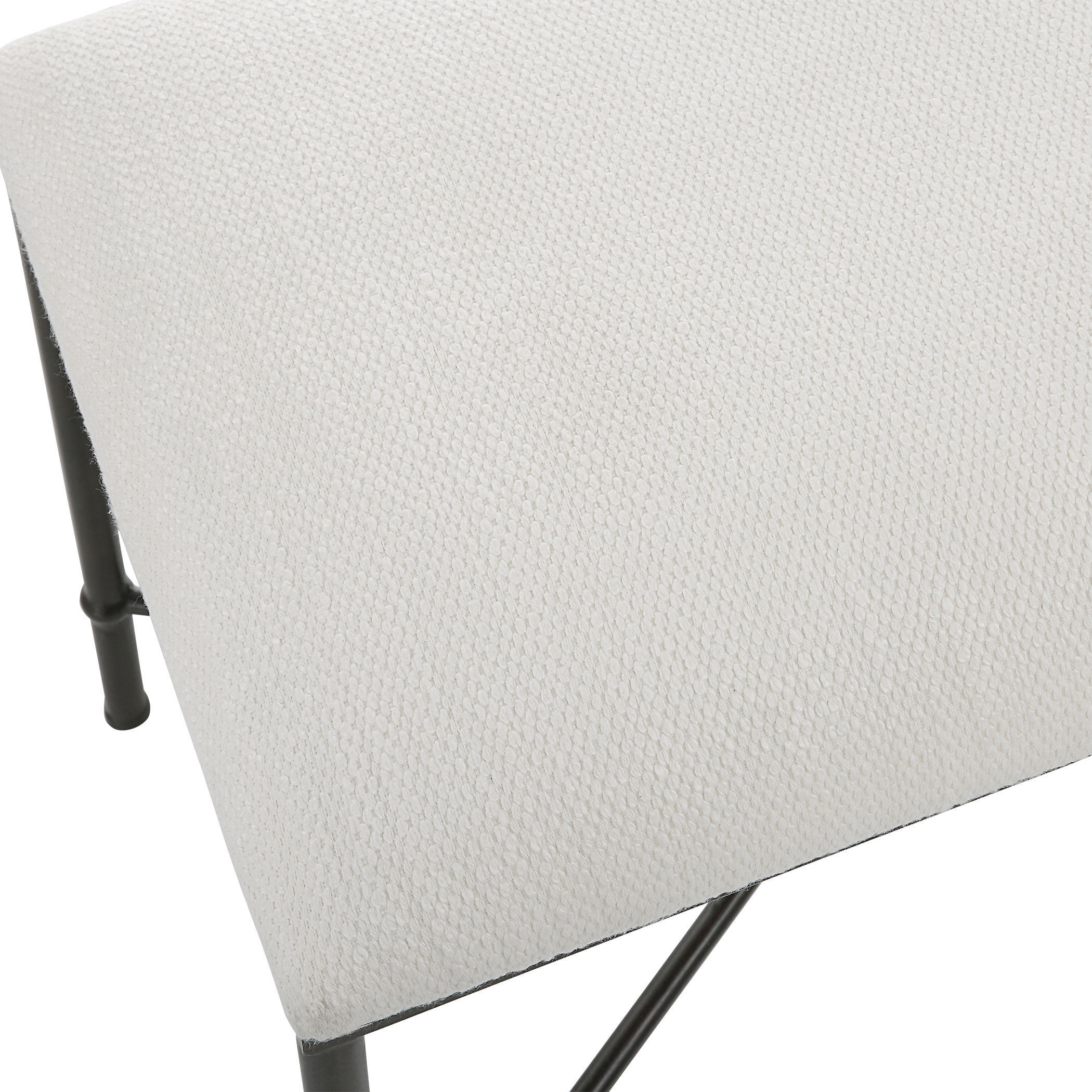 Avenham Small Black Framed Bench large image 