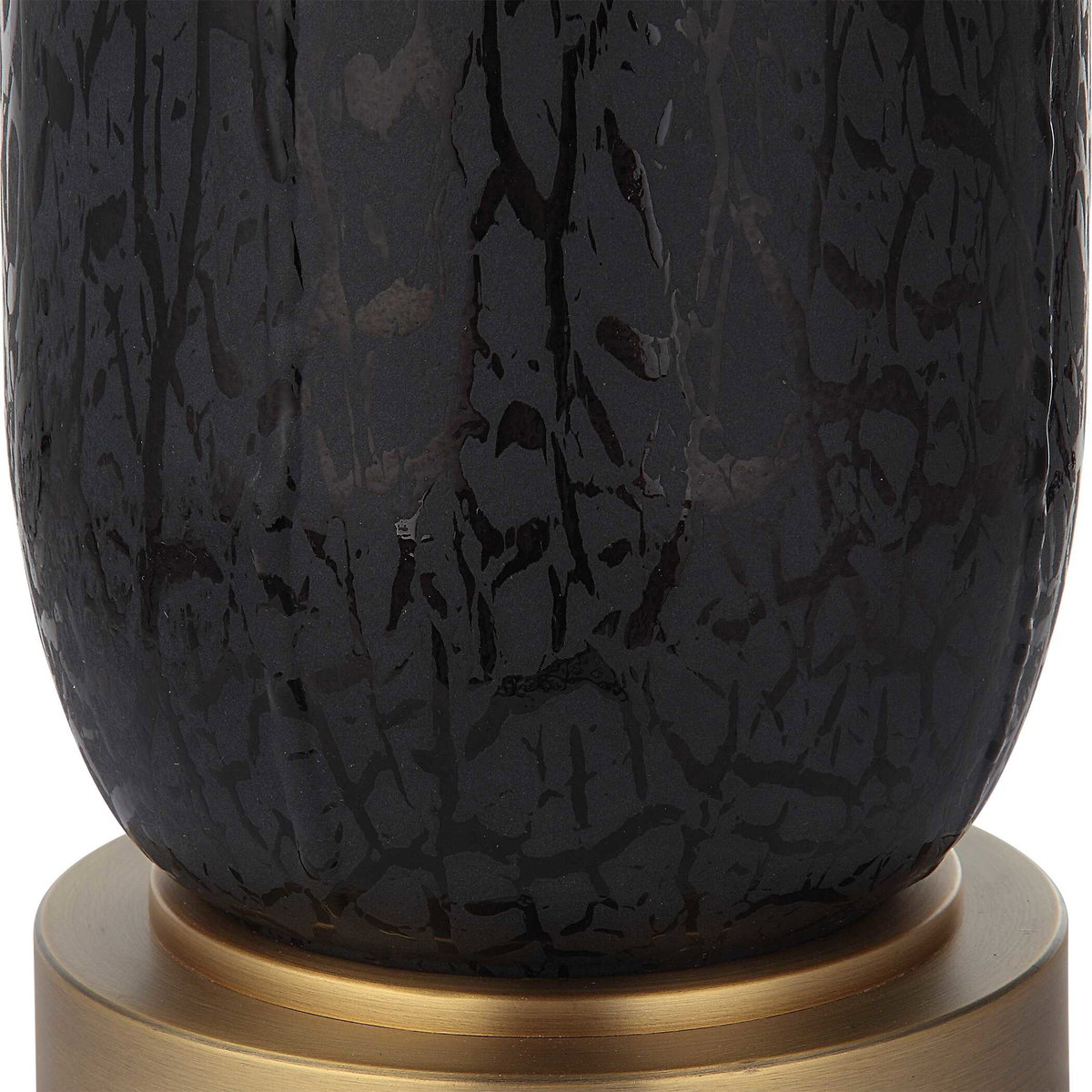 Spyglass Black Wood Grain Table Lamp, by Uttermost, 16" width x 30.75" height x 16" depth View 8