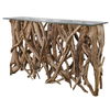 Teak Wood Console, Furniture by Uttermost, 59" width x 34.6" height x 17.72" depth thumbnail 6