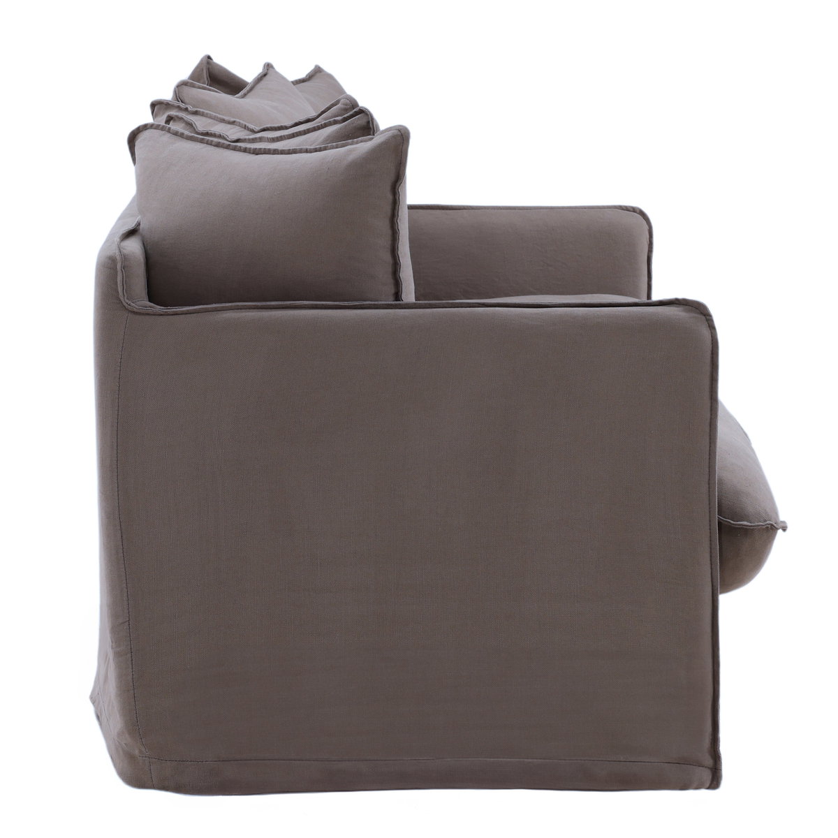 Lexia Sofa Slipcover Stone, Sofas & Sectional by Dovetail, 82.79" width x 29.34" height x 38.19" depth View 3