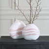 Blush Swirl Glass Vases, S/2 thumbnail 1