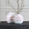 Blush Swirl Glass Vases Set/2, by Uttermost, 11.75" width x 10.5" height x 4.25" depth thumbnail 2